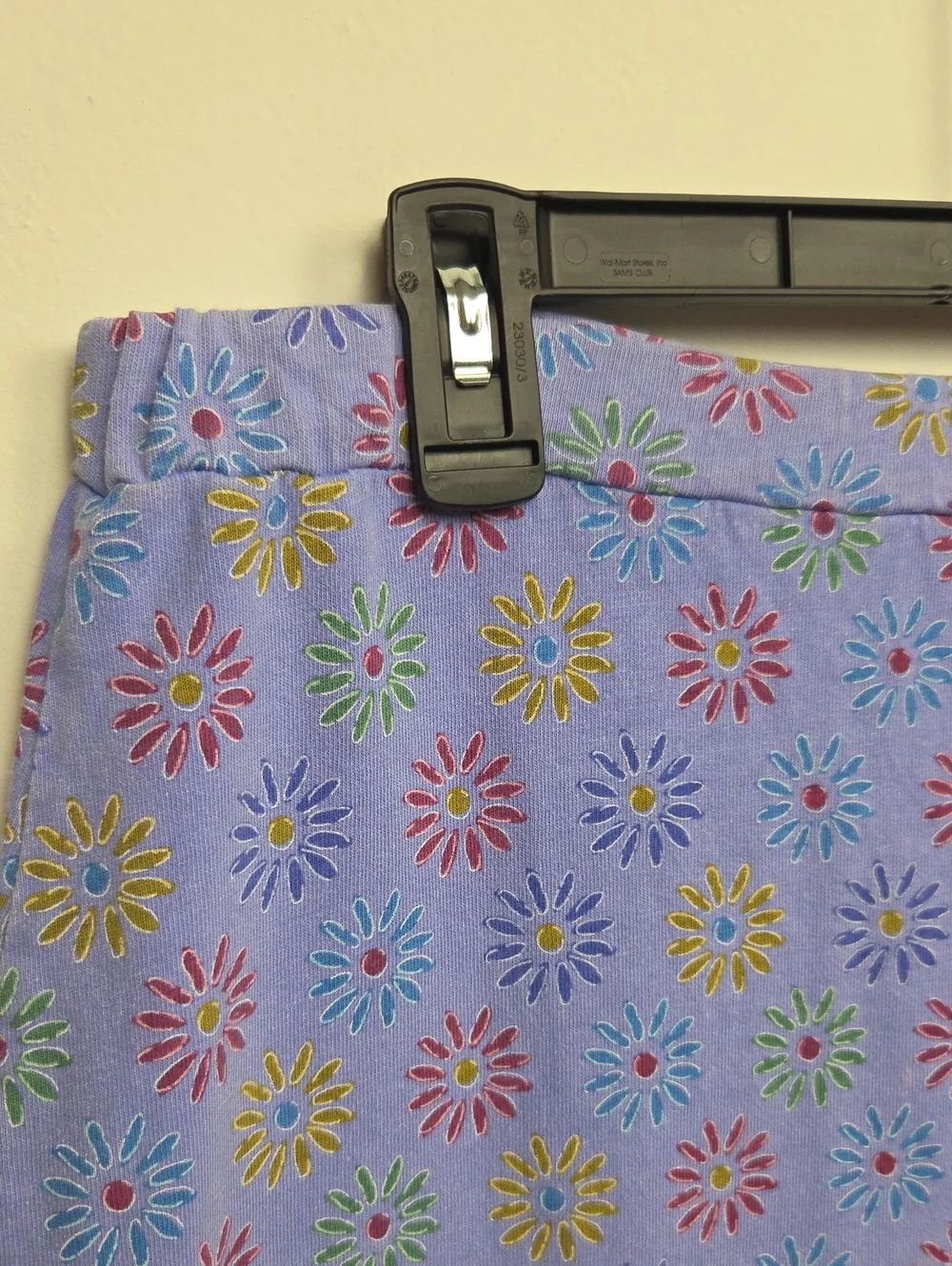 Vintage Y2K 90s Fresh Produce Lavender Daisy Floral PullOn Skirt USA Made Cotton